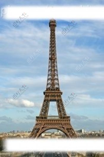优雅的巴黎铁塔早晨图片