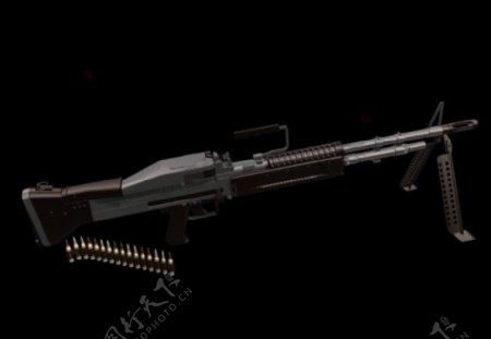 M60LMG轻机枪三维模型图片