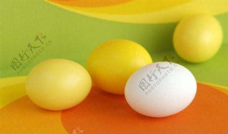 高清彩色鸡蛋特写图片