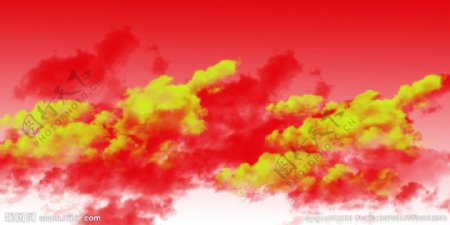 红云云朵图片