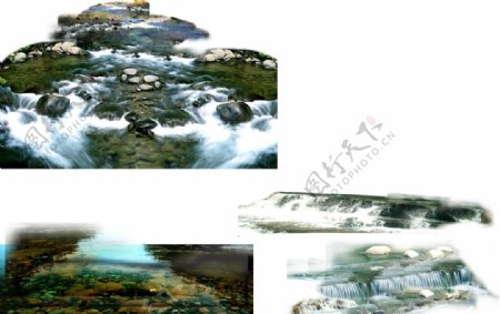 河道后期河道素材景图片