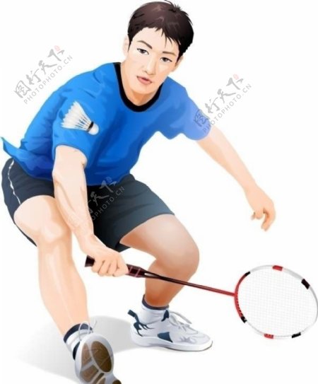 羽毛球比赛人物图片