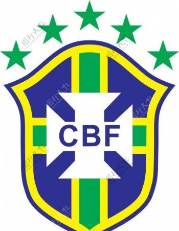 巴西国家队足协标志矢量图片