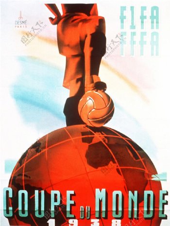 1938年法国世界杯海报图片