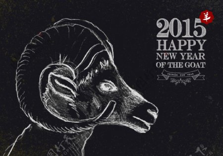 2015羊头矢量图片