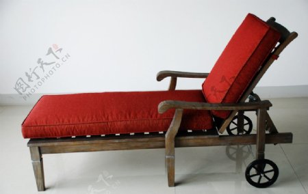 美式家具原木家具躺椅图片