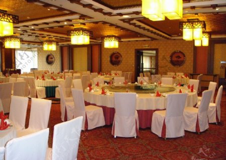 酒店中式宴会大厅图片