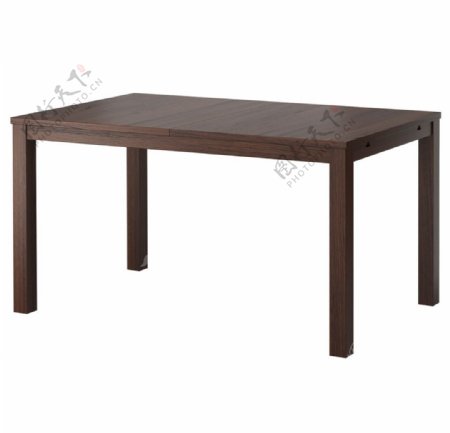 胡桃木色餐桌图片