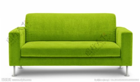 绿色沙发图片