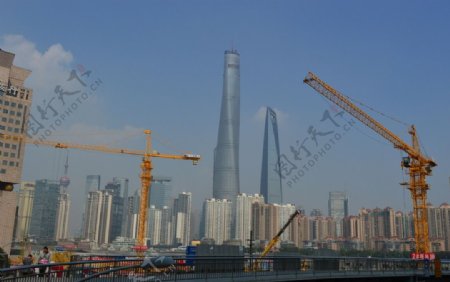 建设中的上海图片