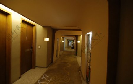 典雅的会所客房走廊图片