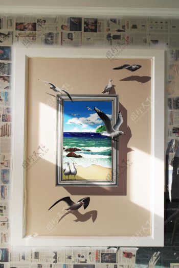 海鸥3D画图片