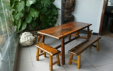 船木家具饭桌图片
