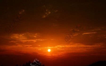 夕阳晚霞风景图片
