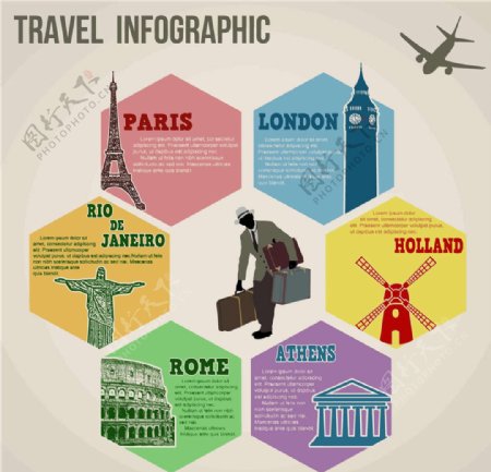 旅行旅行图标商务PPT图片