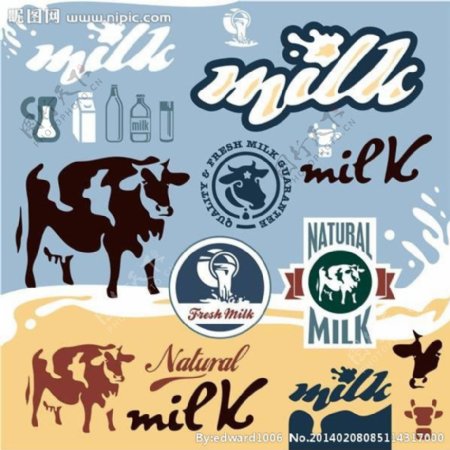 牛奶标志图片