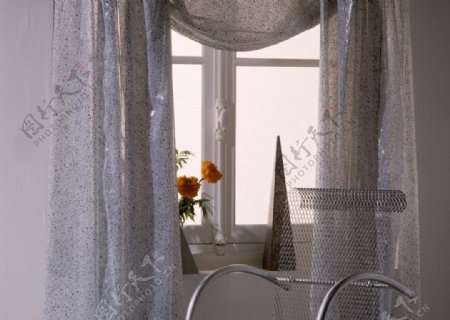 超大背景素材客厅座椅窗帘图片