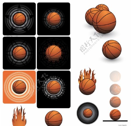 篮球图案图标图片