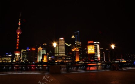 上海浦东陆家嘴夜景图片