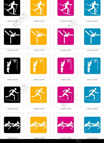 奥运人物图标图片