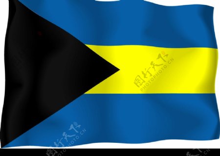 矢量巴哈马国国旗图片