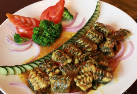 红烧鳝鱼美味食物图片