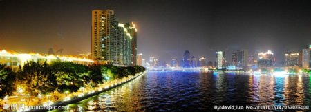 广州珠江两岸夜景非高清图片