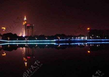 义乌交通大厦夜景图片
