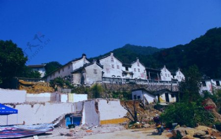 山水桥溪民俗村风景图片