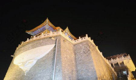 北京正阳门夜景图片