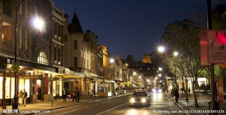 澳大利亚街头夜景图片