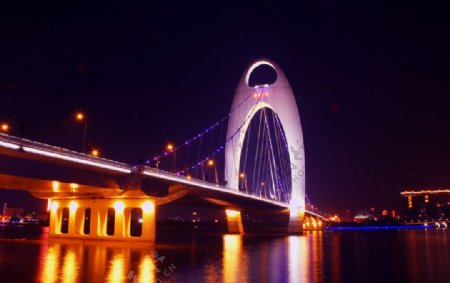 大桥桥梁夜景图片