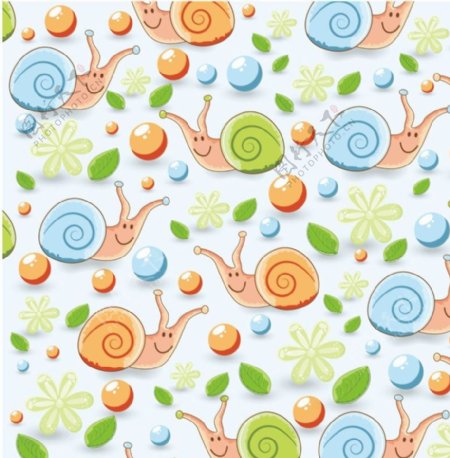 蜗牛花纹素材图片
