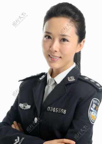 美女颜丹晨警察造型图片