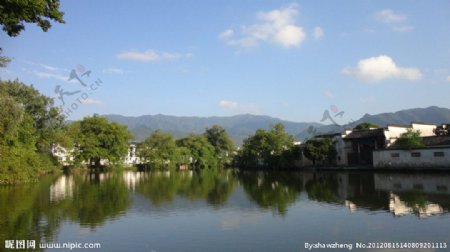 宏村南湖小景图片