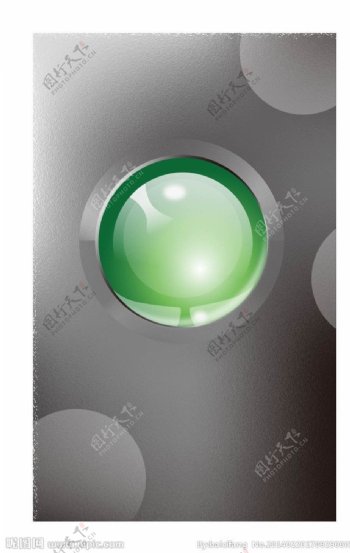 绿色质感透明按钮图片