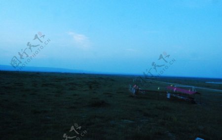 草原日暮图片