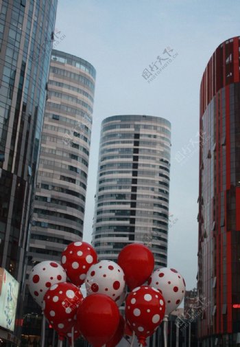 大楼气球建筑物图片