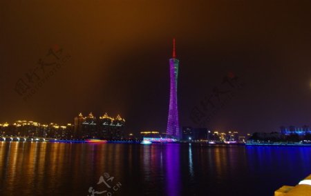 珠江小蛮腰夜景图片