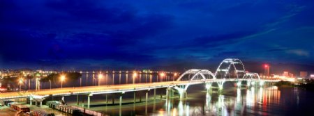 吉安大桥夜景图片