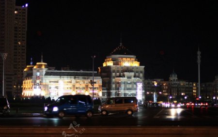 大连星海广场夜景图片