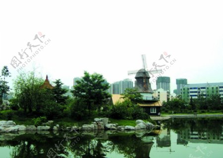 塘沽绿岛公园图片