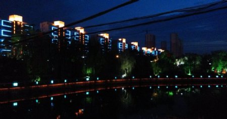 苏州小区夜景图片