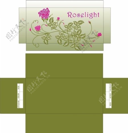 玫瑰花纹盒图片