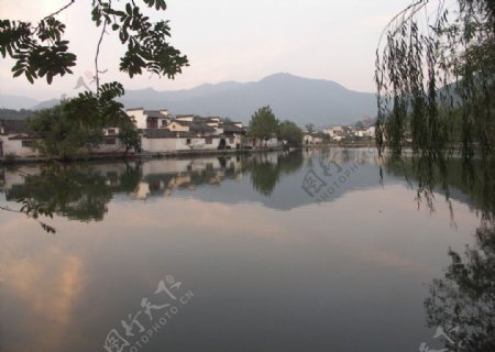 水上宏村图片