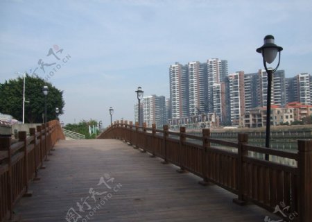 滨河风景图片