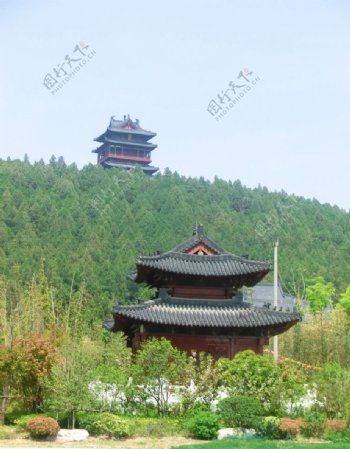 徐州狮子山楚王陵竹林寺和观音阁图片