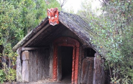 新西兰毛利人小屋图片
