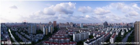 上海风光拼接全景图图片