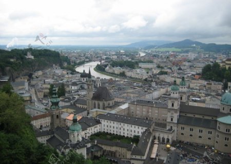 萨尔茨堡老城俯瞰图片